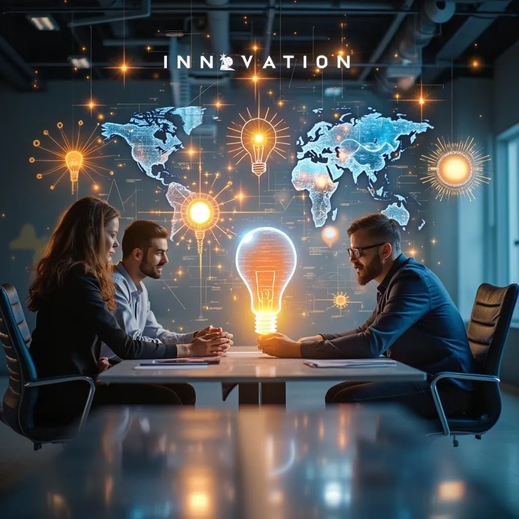 Equipo de consultores trabajando en ideas innovadoras