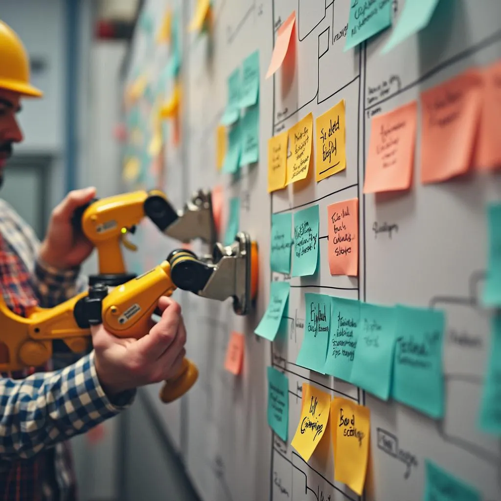 Equipo trabajando con metodología Agile